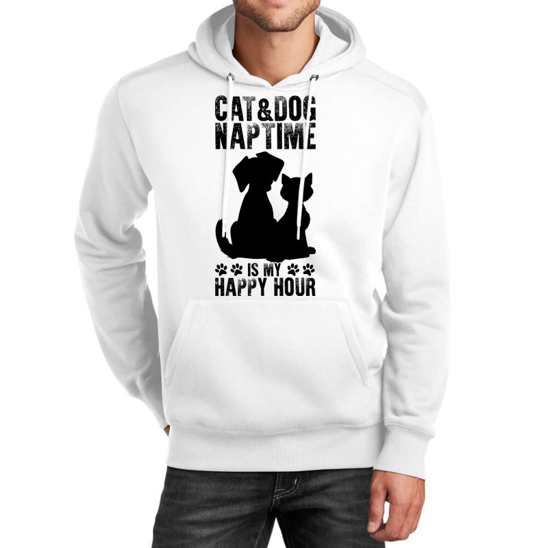 Cat And Dog Naptime Is My Happy Hour         (6) Unisex Hoodie by GREGUFFMAN | Artistshot