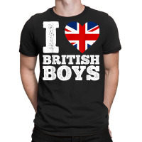 I Love British Boys Funny Red Heart Britain Flag T Shirt T-shirt | Artistshot