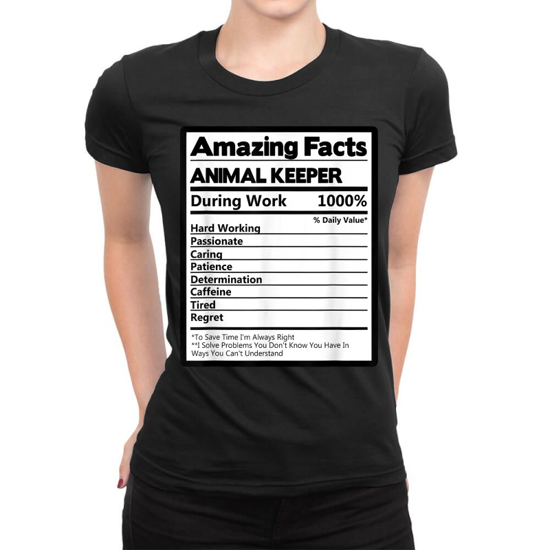 Amazing Facts Animal Keeper During Work Zoo Keeper Zoologist T Shirt Ladies Fitted T-Shirt by silviabzp | Artistshot