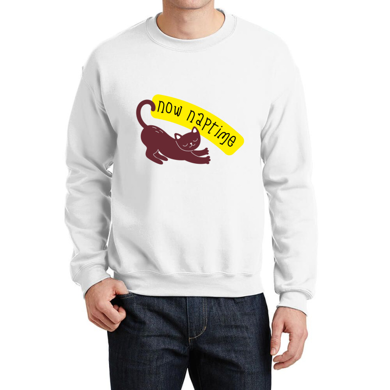 Cat And Dog Naptime Is My Happy Hour Crewneck Sweatshirt by GREGUFFMAN | Artistshot