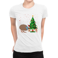 Kiwi Bird Christmas For Light Ladies Fitted T-shirt | Artistshot