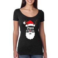 Papa Claus Christmas Pajama Family Matching Xmas Light T Shirt Women's Triblend Scoop T-shirt | Artistshot