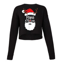 Papa Claus Christmas Pajama Family Matching Xmas Light T Shirt Cropped Sweater | Artistshot