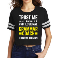 Professional Grammar Coach Funny Grammar Coach Humor T Shirt Scorecard Crop Tee | Artistshot