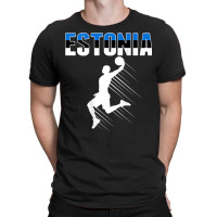 Proud Estonia Basketball Fans Jersey   Estonian Flag Baller T Shirt T-shirt | Artistshot