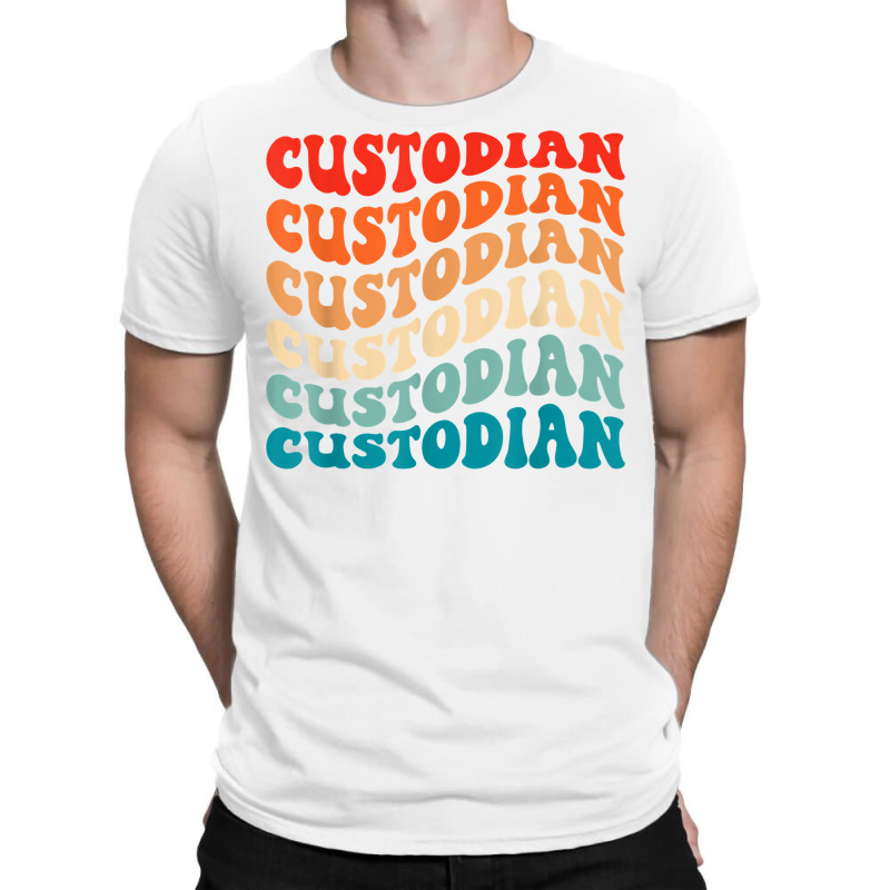 Retro Groovy Custodian 70s Vintage Funny Boho Hippie Wavy T Shirt T-shirt | Artistshot