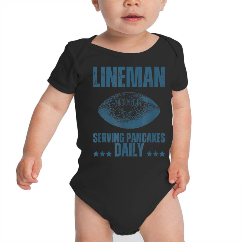 Rugby Football Lineman Serving Pancakes Daily T Shirt Baby Bodysuit | Artistshot