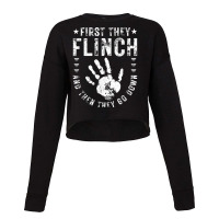 Slap Fight, Flinch And Go Down, Vintage Slap Fighting T Shirt Cropped Sweater | Artistshot