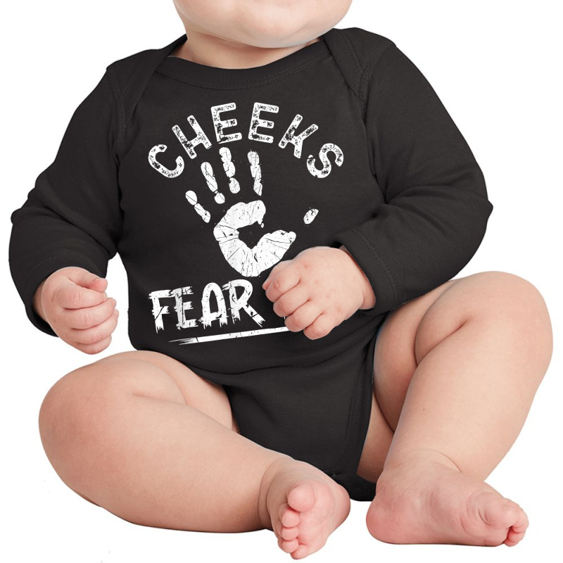 Slap Fight, Cheeks Fear Me, Vintage Slap Fighting T Shirt Long Sleeve Baby Bodysuit | Artistshot