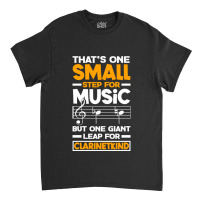 Bass Clarinet Clarinetist Clarinet Player One Small Step Pun Classic T-shirt | Artistshot