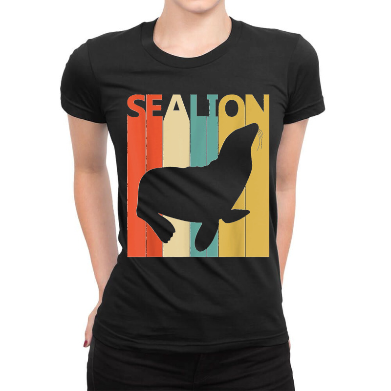 Cute Sea Lion Animal Ladies Fitted T-Shirt by MarlonChristopherMoyer | Artistshot