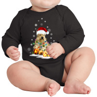 Berger Picard Dog Lights Christmas Matching Family T Shirt Long Sleeve Baby Bodysuit | Artistshot