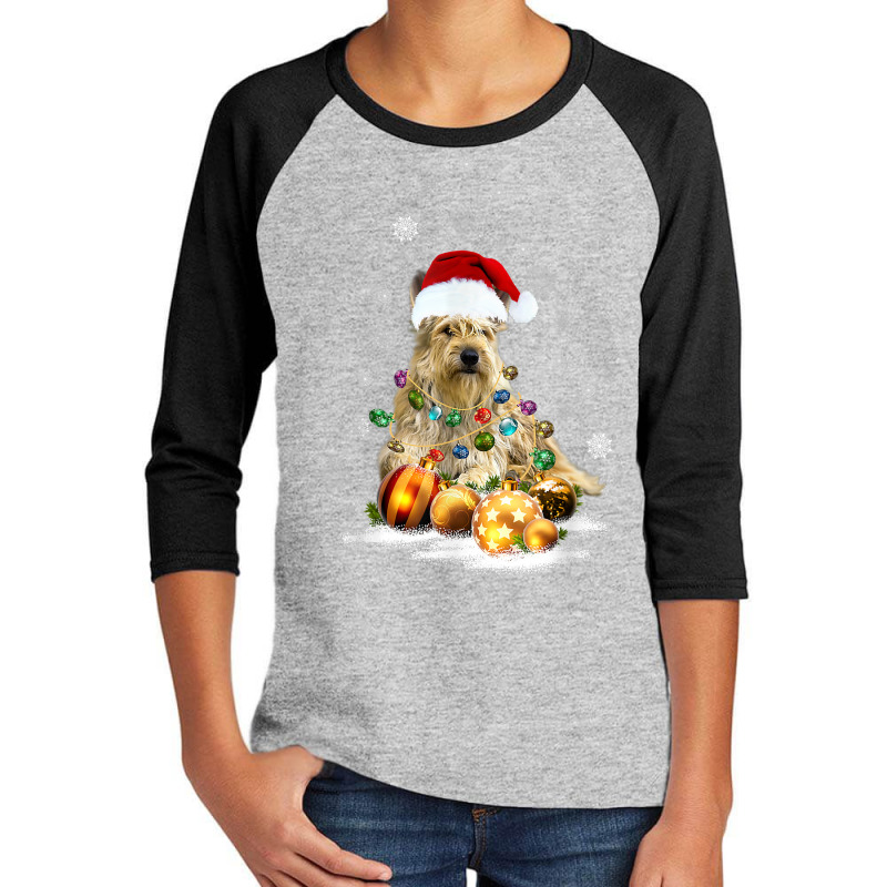 Berger Picard Dog Lights Christmas Matching Family T Shirt Youth 3/4 Sleeve by tzecluco | Artistshot