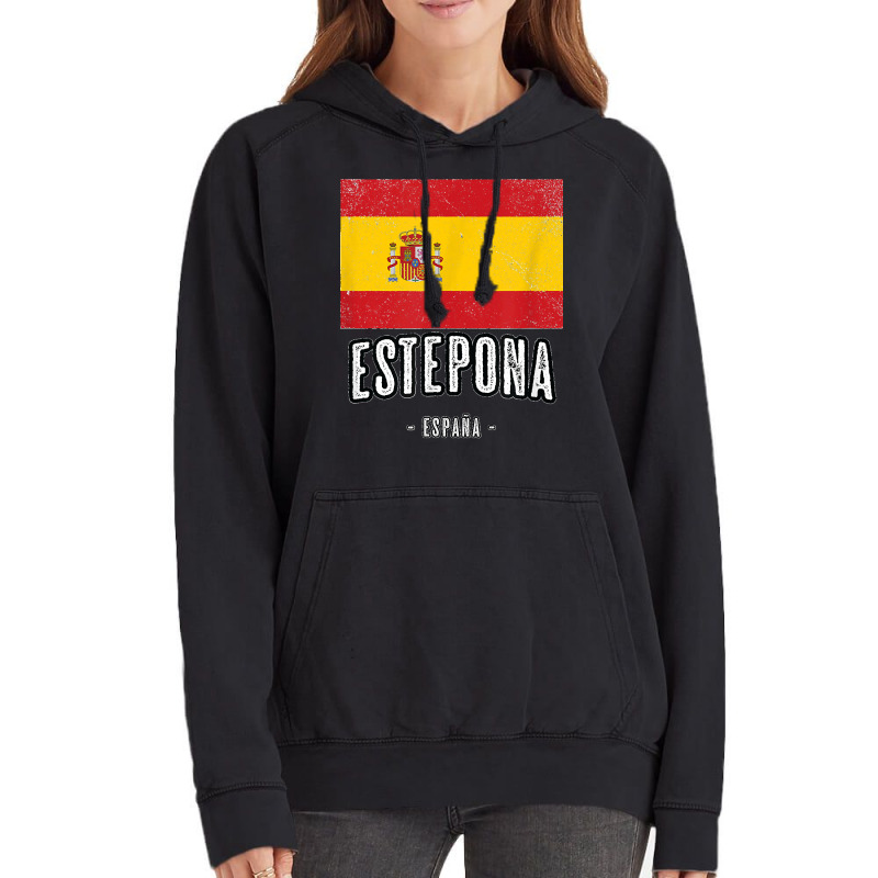 Estepona Spain Es Flag City Top Bandera Ropa Vintage Hoodie by JilmarM.Perez | Artistshot