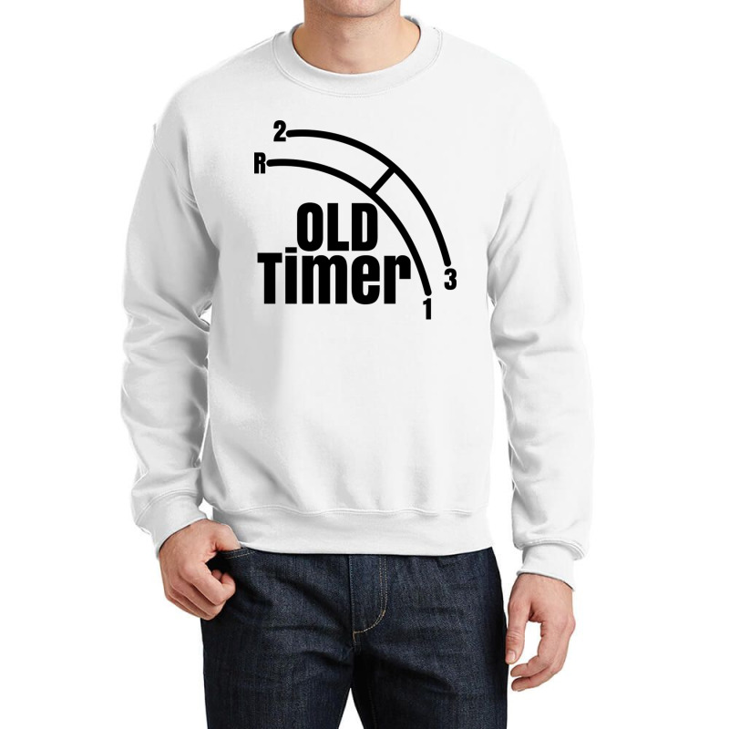 Funny Old Timer Car Truck Manual Column Shift Three Speed Gift Crewneck Sweatshirt by apolitery | Artistshot