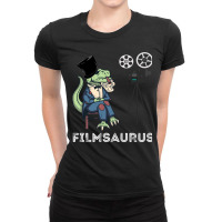 Film Dinosaur Film Director Dino Funny Film Maker T Rex Ladies Fitted T-shirt | Artistshot