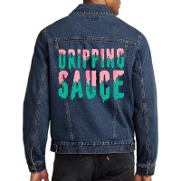 Funny Dripping Sauce Men Denim Jacket | Artistshot