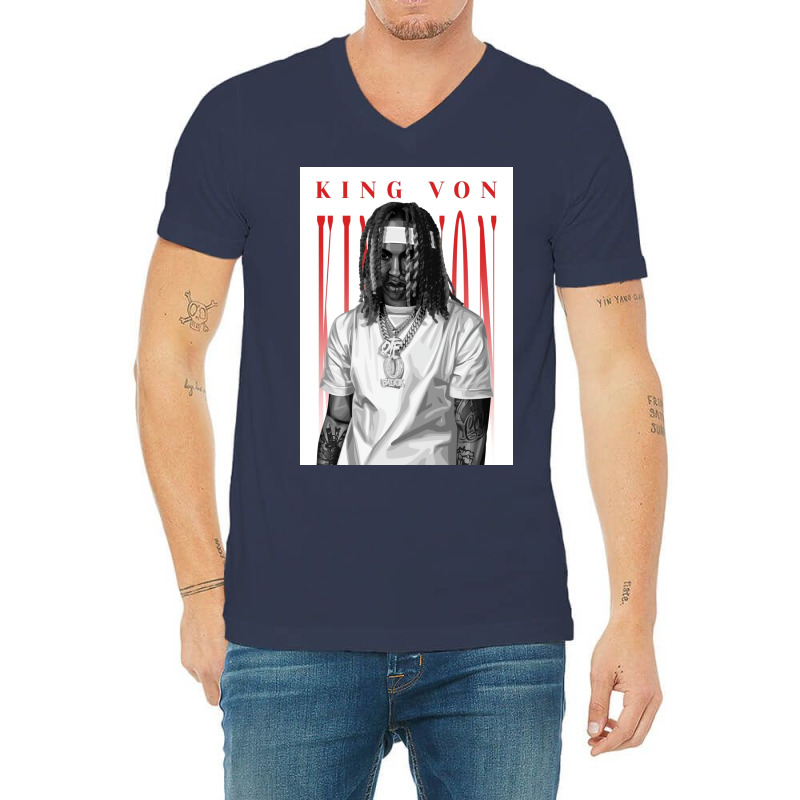 Face Von V-neck Tee | Artistshot