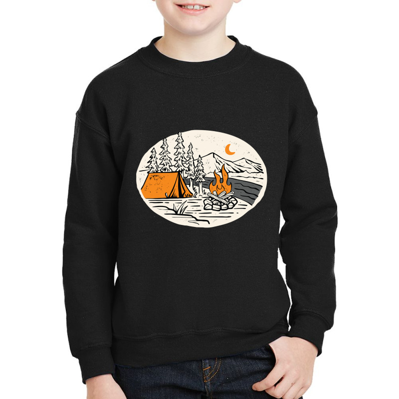 Camp By The River Youth Sweatshirt by Mathew Rodden | Artistshot