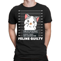 Funny Cat Feline Guilty Guilty Cat Pawlice Dept Mugshot Premium T-shirt | Artistshot