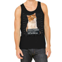 Funny Cat Feline Guilty Guilty Cat Pawlice Dept Mugshot Tank Top | Artistshot