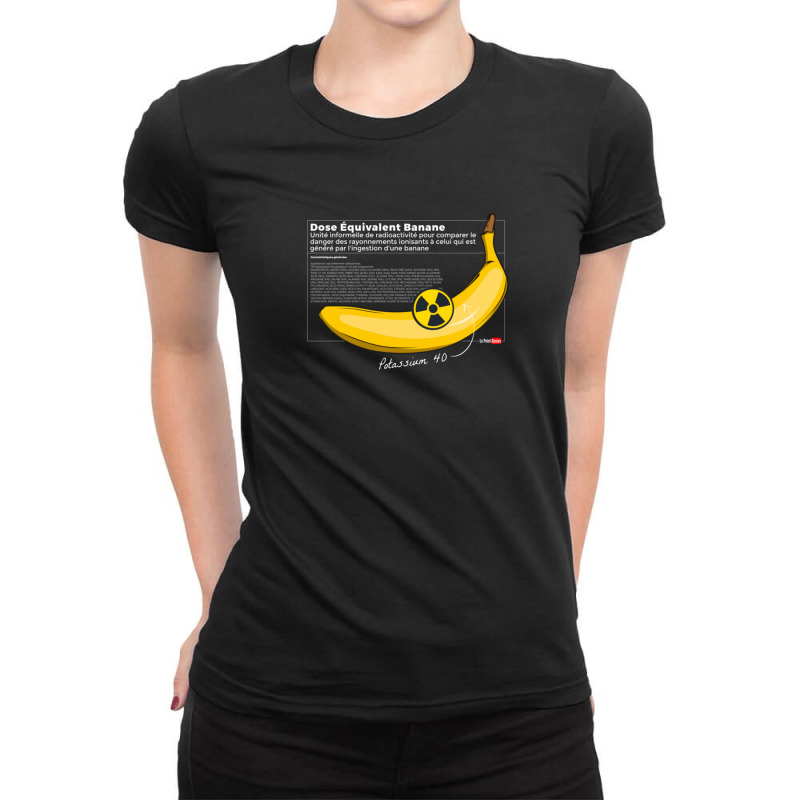 White Banana Equivalent Dose Ladies Fitted T-Shirt by ElenaMCartasegna | Artistshot