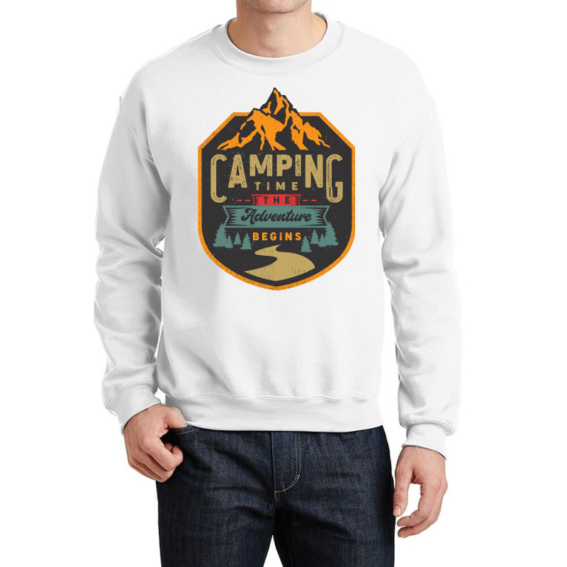 Camping Time Crewneck Sweatshirt by Mathew Rodden | Artistshot