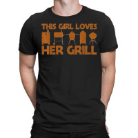 Funny Grill Gift For Girls Kids Grilling Bbq Smoked Meat Fan T-shirt | Artistshot