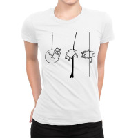 Circus Aerialist Cat Aerialist Yogi Dancer Aerial Hoop Lover Ladies Fitted T-shirt | Artistshot