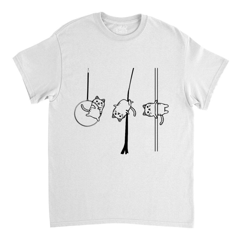 Circus Aerialist Cat Aerialist Yogi Dancer Aerial Hoop Lover Classic T-shirt by ShelleyDoppelmayr | Artistshot