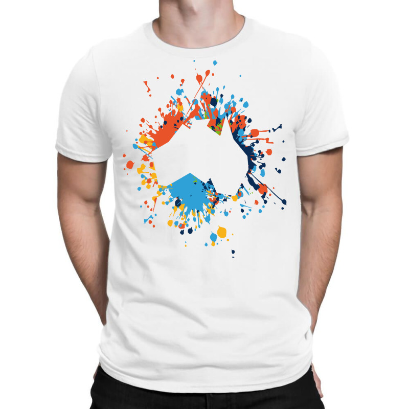 Australia Paint Splash T  Shirt Beautiful Australia Color Splash T  Sh T-Shirt by pumpkinslanguid | Artistshot