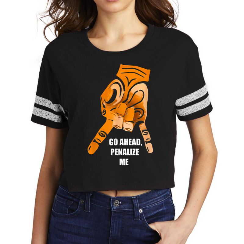 Go Ahead Penalize Me Upside Down Horns Oklahoma Tee Scorecard Crop Tee by CourtneyGwirtz | Artistshot