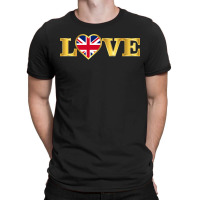 United Kingdom Flag British Great Britain Uk Heart Premium T-shirt | Artistshot