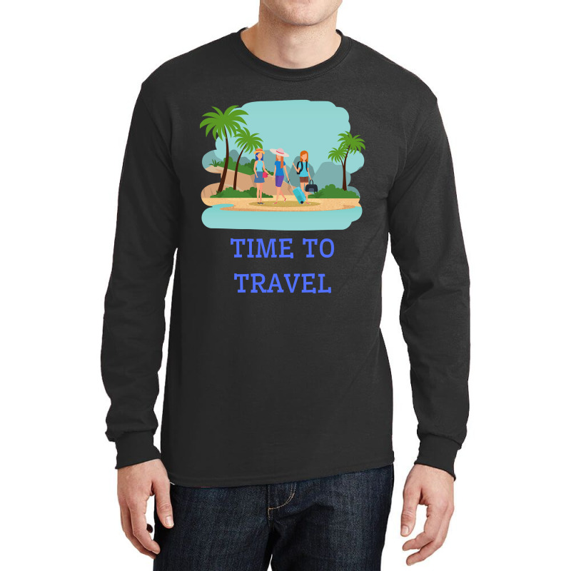 Girls Its Time To Travel Long Sleeve Shirts by Mathew Rodden | Artistshot