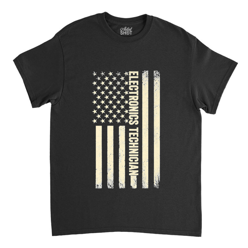 Usa Flag Technician Proud American Electronics Technician Premium Classic T-shirt by TROYHADLEYTRAVIS | Artistshot