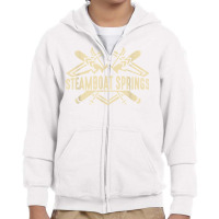 Skiing Mountains Skier Downhill Ski Resort Steamboat Springs T Shirt Youth Zipper Hoodie | Artistshot