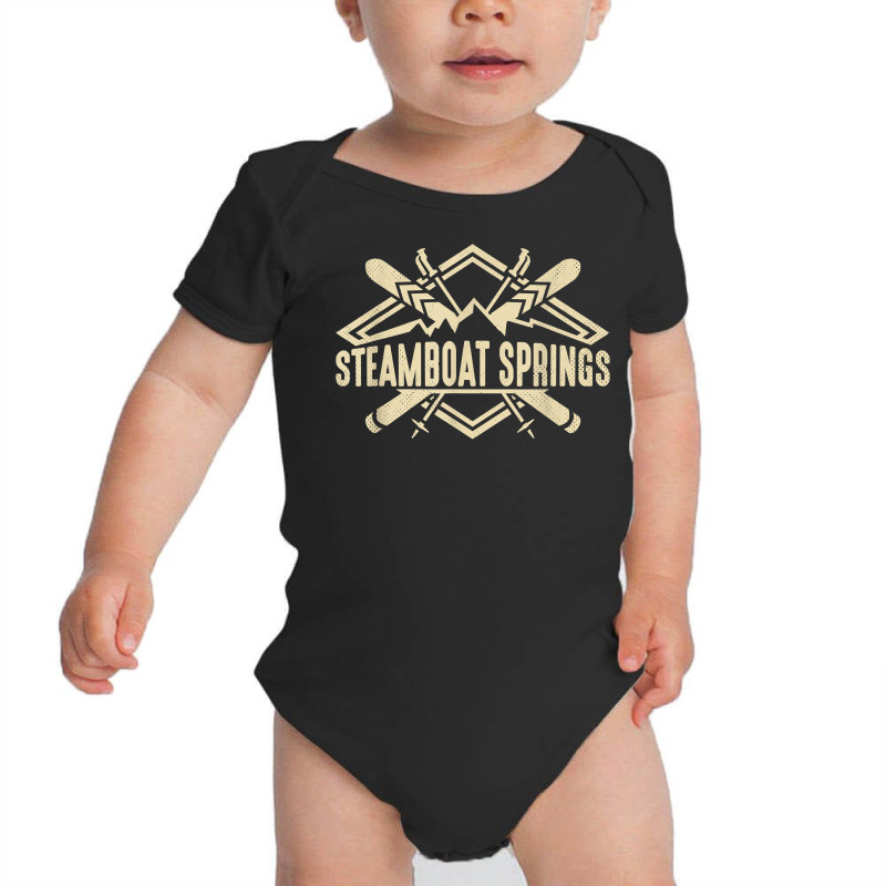 Skiing Mountains Skier Downhill Ski Resort Steamboat Springs T Shirt Baby Bodysuit | Artistshot