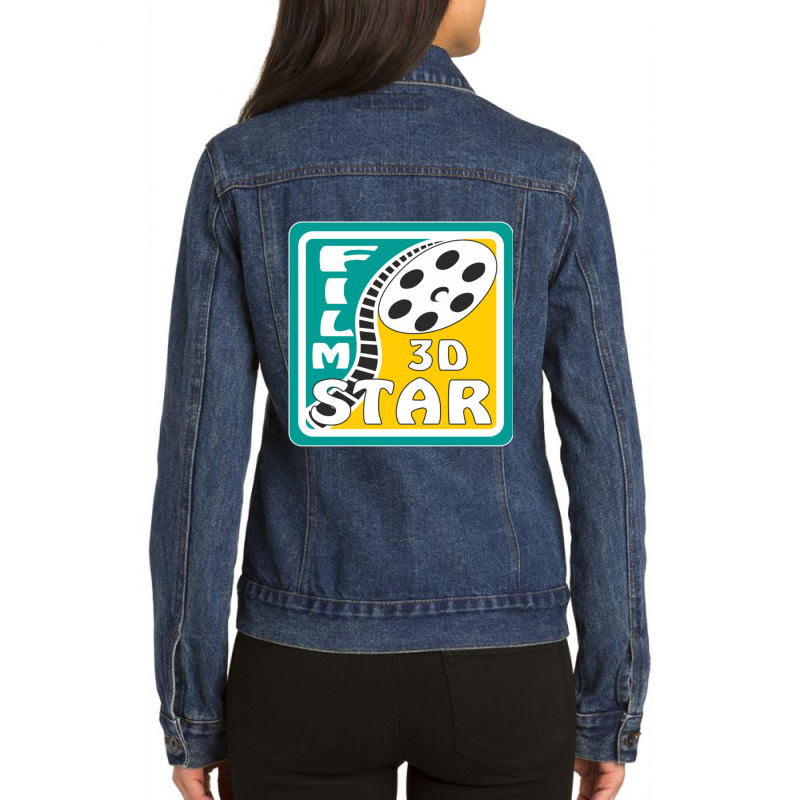 Film Reel Cinema Film Star 3d Ladies Denim Jacket by SamaraMcCullou | Artistshot