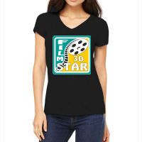 Film Reel Cinema Film Star 3d Women's V-neck T-shirt | Artistshot