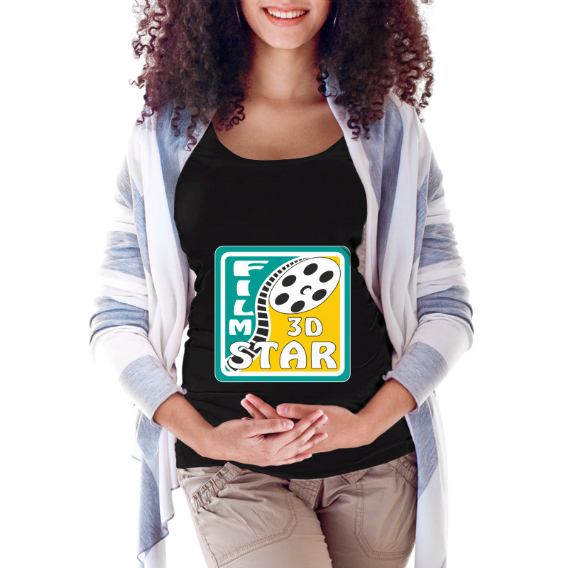 Film Reel Cinema Film Star 3d Maternity Scoop Neck T-shirt by SamaraMcCullou | Artistshot