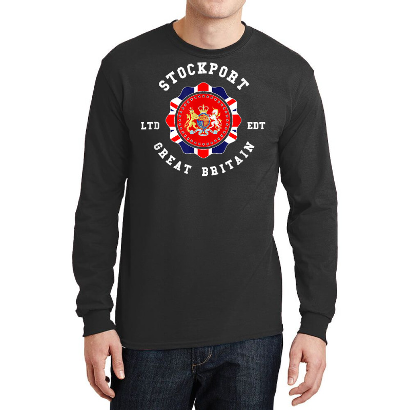 Stockport Great Britain British Pride Vintage T Shirt Long Sleeve Shirts | Artistshot