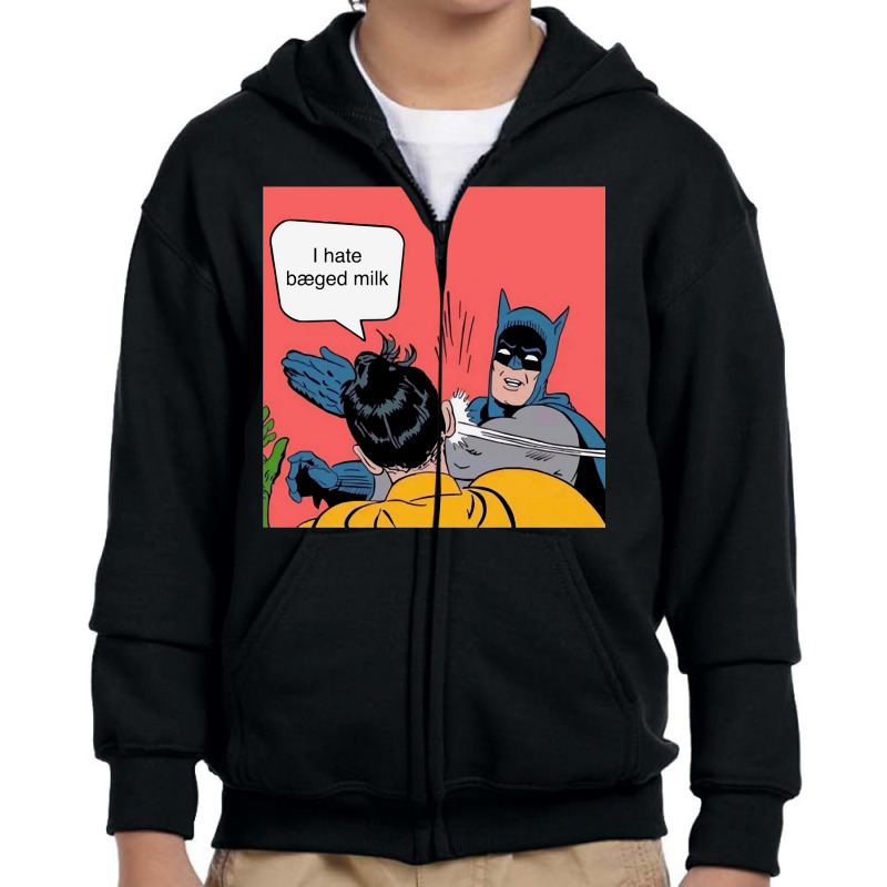 Baeged Milk Meme Youth Zipper Hoodie by JohnDavidMay | Artistshot