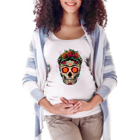 Frida Calavera Maternity Scoop Neck T-shirt | Artistshot