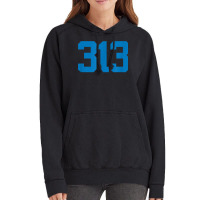 Detroit 313 Area Code   Grit   Sports Fan   Detroiter Fan T Shirt Vintage Hoodie | Artistshot