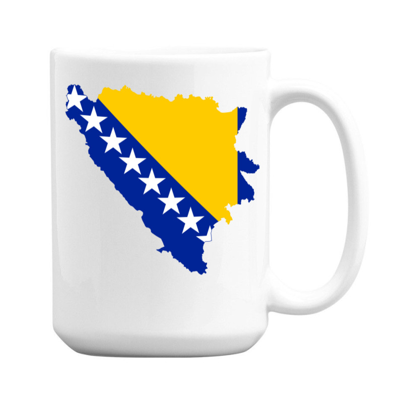 Flag Map Of Bosnia And Herzegovina 15 Oz Coffee Mug | Artistshot