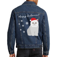 Exotic Shorthair Cat Merry Catmas Christmas Cat Lovers Pullover Hoodie Men Denim Jacket | Artistshot