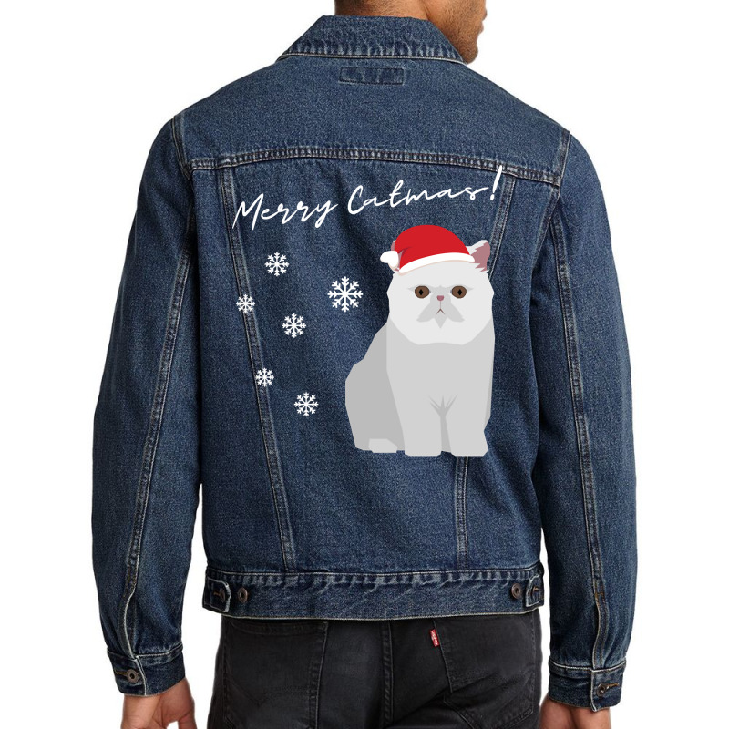 Exotic Shorthair Cat Merry Catmas Christmas Cat Lovers Pullover Hoodie Men Denim Jacket by keishawnredner | Artistshot