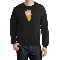 Brown Bear Ice Cream Cone Crewneck Sweatshirt | Artistshot