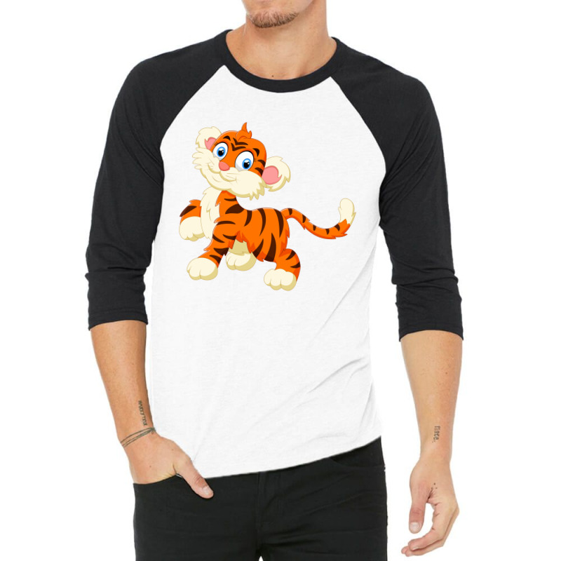 Cute Little Tiger 3/4 Sleeve Shirt | Artistshot