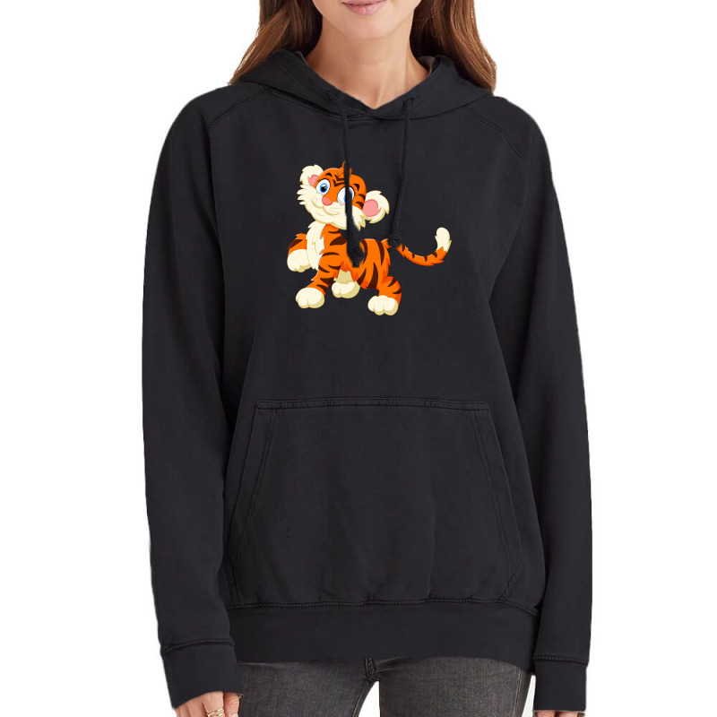 Cute Little Tiger Vintage Hoodie | Artistshot